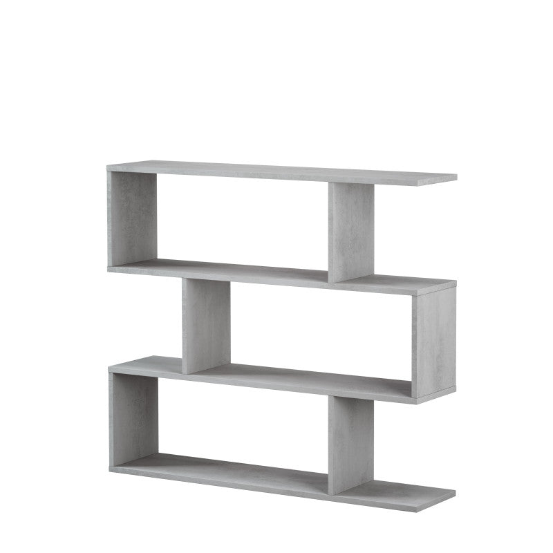 ZIC - Étagère basse de 3 niveaux L110 x H97cm - Béton