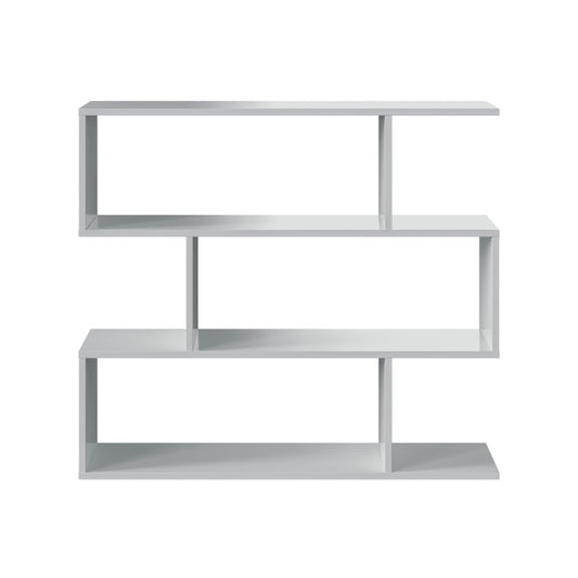 ZIC - Étagère basse de 3 niveaux L110 x H97cm - Blanc brillant