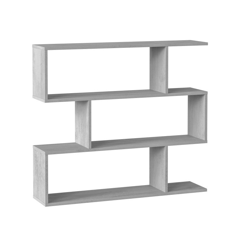 ZIC - Étagère basse de 3 niveaux L110 x H97cm - Béton